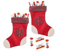 2 petites bottes de Noël garnies de 20 chocolats KINDER | SchokoBons et mini Bueno