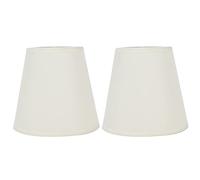 2 petits abat-jour à clipser sur ampoule, abat-jour de lustre (Beige) | Abat-jour en tissu, couvercles de lumière de lustre, abat-jour à clipser pour lampe murale de lustre à vis E14