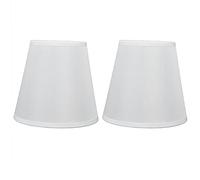 2 petits abat-jour à clipser sur ampoule, abat-jour de lustre (Blanche) | Abat-jour en tissu, couvercles de lumière de lustre, abat-jour à clipser pour lampe murale de lustre à vis E14
