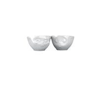 FIFTYEIGHT 3D Set de coupelles Bisou/Rire Blanc