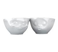 FIFTYEIGHT 3D Set de coupelles Bisou/Rire Blanc