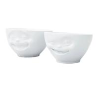 Set de 2 petits bols humeur en porcelaine hôtelière blanche 200 ml