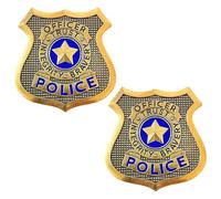 2 pezzi Distintivo Della,Polizia Distintivo,Polizia Per Gioco Di Accessori,Accessorio per Costume da Poliziotto per Halloween,Carnevale,Cosplay,Feste a Tema