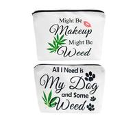 2 Pflanzenbuchstaben Druck -Make -Up -Taschen, Wasserdichte Kosmetikbeutel, Interessante Make -Up -Taschen, Aufbewahrungsbeutel Von Toilettenartikeln