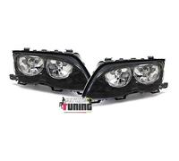 2 PHARES AVANTS NOIRS FEUX BMW SERIE 3 E46 5 PORTES 2001-2005 (05274)
