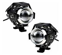 2 Phares LED Moto 125W 1200LM Anti-Buille - Projecteurs Étanches U5 pour Scooter/Vélo 4 Roues