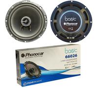 Phonocar Haut-parleurs 66026 Coaxial 16,5 cm Set 2 avec connecteurs