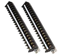 2 Pi¨¨ces 660 V 30 A Bloc de Barri¨¨re de Fil Type de Rail W Bornier C Couvercle pour Syst¨¨me de Distribution Bloc de Cable de Type 2 un Transparent Facile ¨¤ Connecter au Terminal