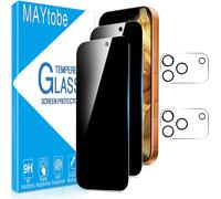 2 Pi¿¿ces Verre Tremp¿¿ Anti Espion pour iPhone 17 Pro Max avec 2 Pi¿¿ces Cam¿¿ra Arri¿¿re Protecteur, Film Protection ¿¿cran Confidentialit¿¿, Sans Bulles, Duret¿¿ 9H, Anti-Rayures