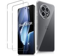 2 Pi¿¿ces Verre Tremp¿¿ pour OnePlus 13R et 1 Coque, 0.33MM Film Protection ¿¿cran, 9H Duret¿¿, HD Transparent Vitre Protection, Antichoc Antirayures Souple TPU Bumper Housse