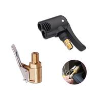 2 Pièce Adaptateur de Valve de Pneu de Voiture,Mandrin Pneumatique Verrouillable 2 En 1,Pompe de Embout Laiton Gonflage Valve Clip Pince Connecteur Adaptateur pour Pneu de Voiture ou Camion