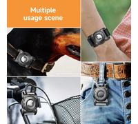 2 Piece Airtag Keyring,Cases For Apple Airtag 2021-Anti-Fall And Anti-Scratch Protection Anti-Lost And Anti-Scratch On Keys,Bags,Luggage And Pet Collars (Black/Black)