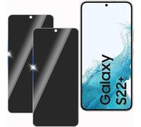 2 Piece Anti-Spy Tempered Glass Screen Protector For Samsung Galaxy S22 Plus, 9h Hardness Privacy Film, Anti-Scratch, Anti-Spy Privacy Protection, Bubble-Free
