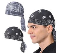 2 Pièce Bandana pour homme et femme - Respirant - Pour le sport, Doublure de casque de cyclisme, Randonnée Cyclisme Moto Running Sport été Léger Confortable Respirant