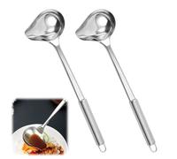 2 Pièce Cuillères à Sauce en Acier Inoxydable 30 cm - Louche Cuisine Inox, Cuillère à Sauce avec Bec Verseur, Cuillère à Sauce Inox pour Sauces, Vinaigrettes