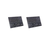 2 PièCe D'Autocollants pour Clavier Russe Pleine Taille, Lettre de L'Alphabet, Autocollant pour Clé pour Ordinateur Portable, Ordinateur de Bureau,