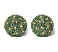 2 pièce de boule 35 cm avec guirlande lumineuse solaire 24 LED