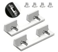 2 PièCe De Rechange Type 115 Pour Plaques De Serrure, 46 X 14,4 X 9 Mm PièCe De Rechange Pour GâChe RéGlable, Espacement Des Trous De Vis De 32 Mm PièCe à Visser Pour Ouvre-Porte Standard, Argent