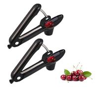 2 Pièce Denoyauteur Cerise Et Prune,Acier Cerises Prunes Fruits Dénoyauteur Manuel Multifonctionnel Ménage,Inoxydable Denoyauteur Olives Portable Plastique Cuisine pour Fruit Dénoyauteurs