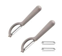 2 Pièce Econome Legumes Et 2 Lame Pour Victorinox Eplucheur,Pomme éplucheur De Couteau,Tomate Asperges Légumes Rechange éplucheurs,Poire Pivotant Ecrase Cuticule Pele éConome pour Tupper Vaseline