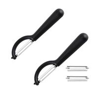 2 Pièce Econome Legumes Et 2 Lame Pour Victorinox Eplucheur,Pomme éplucheur De Couteau,Tomate Asperges Légumes Rechange éplucheurs,Poire Pivotant Ecrase Cuticule Pele éConome pour Tupper Vaseline