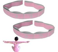 2-Piece Elastic Yoga Band,Yoga Stretch Bands With 8 Rings,Elastic Exercise Strap,Pilates Strap,For Yoga,Gymnastics,Pilates,Fitness