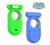 2 Pièce Étuis Silicone pour Samsung Galaxy SmartTag2 2023, avec Broches Coque en Silicone pour Smarttag2 Localisateur de Suivi des Appareils GPS Anti-Chute Résistant aux Rayures Portable Bleu+Vert