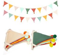 2 Pièce Fanion intérieur, Fanions,Différentes Fanions Guinguette, Fanion Multicolore,Fanion Bannière,Guirlande Fanions,Fanion accrocheur,Guirlande Fanions Tissu (G)