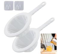 2 Pièce Filtres En Nylon,Tamis Filtre Alimentaire, Tamis à Jus,Filtres à Mailles Fines,Filtre à Vin,Pour filtrer les huiles,Café,Vin,Jus,Lait de Soja(200 Mailles)