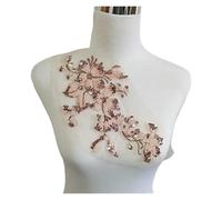 2 Piece Flower Embroidery Sew On Patches DIY Clothes Sewing Floral Repair for Clothing Accessories pour Vêtements(Style 32)