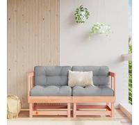 2-Piece Garden Corner Sofa Set in Solid Douglas Wood, Outdoor Modular Sectional Lounge Furniture for Patio, Terrace, Backyard, Durable Weather-Resistant Latte Design with & Comfortable Backrest