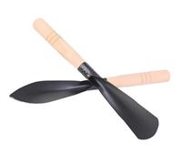 2-Piece Heavy-Duty Gardening Shovel & Trowel Set - Forged Manganese Steel Pointed and Flat Spades for Effortless Weeding & Digging - Rust Resistant Ergonomic Wood Handle Hand Tools