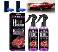 2 Pièce High Protection 3 En 1 Voiture, Ceramique Voiture, Ceramic Coating - Crystal Coating Spray Spray De Revêtement De Voiture Polish Voiture Lustrant Pour Auto Coating Spray Hydrophobe