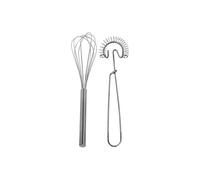 2-Piece Metal Whisk Set Spring Egg Beater Cake Sauce Mixing Whisks
