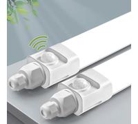 2 Pièce Neon LED 60cm avec Détecteur de Mouvement,18W 4000K Lampe Garage avec Capteur de Mouvement,IP65 Imperméable Reglette LED Tube pour Exterieur Intérieur Atelier,Cave,Bureau,Grand Magasin,Couloir