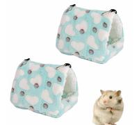 2 pièce nid de hamster, nid de coton maison de hamster, maison de hamster rat lit d'hiver chaud petit animal de compagnie écureuil Cochon d'Inde Accessoire Hamster Tapis de lit Chinchillas Hérissons