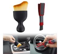 2 Pièce Pinceau Detailing Auto,Kit de Nettoyage Voiture Intérieur,Noir Brosse Nettoyage Voiture Interieur,Nettoyage Voiture Interieur Pro,pour Le Nettoyage des SièGes