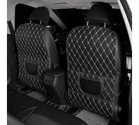 2 Pièce Protecteur de Dossier de siège de Voiture pour Suzuki Grand Vitara 2010-2018,Protections de Dossier de Siège en Cuir Anti-Coup de Pied Tapis Arrière,B/Long