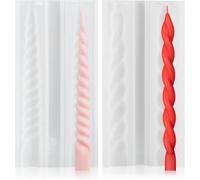 2-Piece Silicone Candle Mould,3d Spiral Candle Moulds,Diy Creative Easy To Detach Candle Mould For Handmade Soap Scented Candles