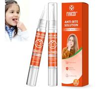 2 Pièce Stylo Prévention Habitudes Ronger Ongles,Arrêter Ronger Ongles stylo,Stylo portable anti-morsure des ongles,séchage rapide,pour tout-petits,adolescents,Empêche sucer le pouce,orange