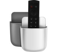 2 Piece Universal Remote Control Holder Compatible With Apple Tv Remote Control 4Th/5Th/4K 6Th Generation And All Other Remotes, Wall Mounted Mobile Phone Holder[H390]