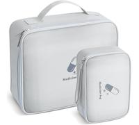 2-Piece Waterproof Portable Medicine Bag,Large Capacity Emergency Medicine Bag,Medicine Storage Bag For Home,Office,Travel