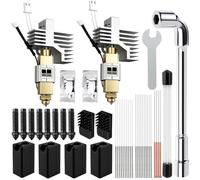 2 Pièces 0.4MM Hotend en Céramique pour Centauri Carbon Print Head Extruder Kit avec Manchon en Silicone, Brosse en Silicone, Buses de 0,2/0,4/0,6 mm, Aiguille de Nettoyage raisse Thermique