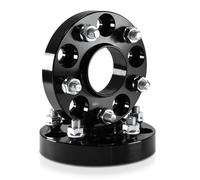 2 pièces 1"" (25 mm) Entretoises de roue Hubcentric noires 5x114,3 (67,1 mm CB) Com