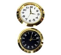 2 Pièces 1-7/16 Pouces (36 Mm) Horloge Insérer avec Chiffres Horloge Visage Métal Mini Horloge Horloge Pièces de Mouvement Fournitures de Travaux Manu