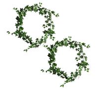 2 Pièces 1,8 M De Lierre Artificiel, Couronne De Lierre, Lierre Artificiel, Vignes De Lierre Décoratives, Lierre Artistique, Lierre Foncé