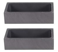 2 PièCes 1 KG Lingot Moule Creuset Moule pour Fondre CouléE Raffinage Or Argent MéTal Cuivre Laiton