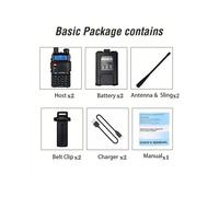 (2 pièces) 1 pièce/2 pièces UV-5R USB longue portée amateur avec radio FM longue portée portable radio