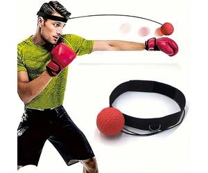 2 pièces/1 pièce Ensemble de balle de boxe pour débutants, balle de réflexe de boxe avec bandeau et bandage de boxe, équipement de fitness, pour l'entraînement de la vitesse, de la concentration, de l
