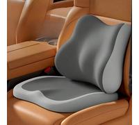 2 pièces/1 pièce Ensemble de coussin de siège de voiture et support lombaire | Conception ergonomique | Élève la vue de conduite, confortable pour les longs trajets | Mousse à mémoire de forme douce o
